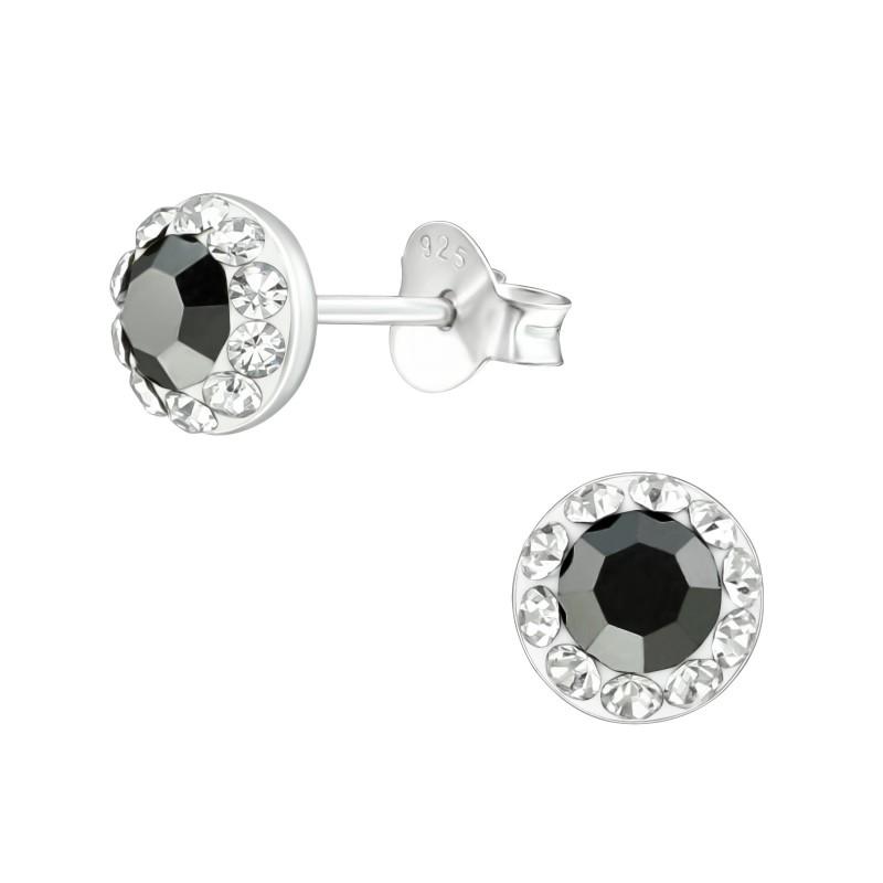 children's sterling silver diamante stud earrings