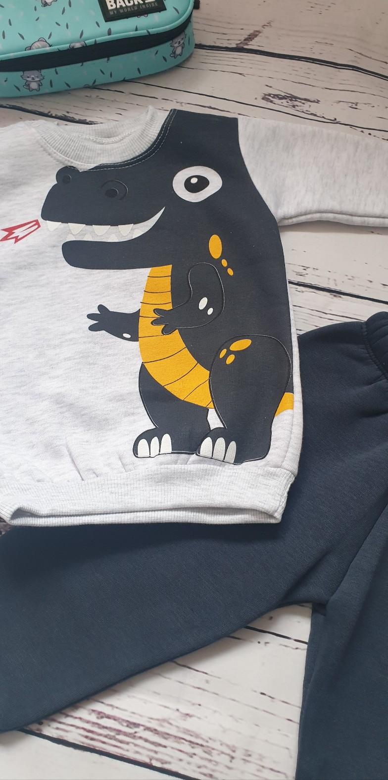 children wear baby boy tracksuit dinosaur
