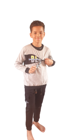 boys long sleeve top with zip detail