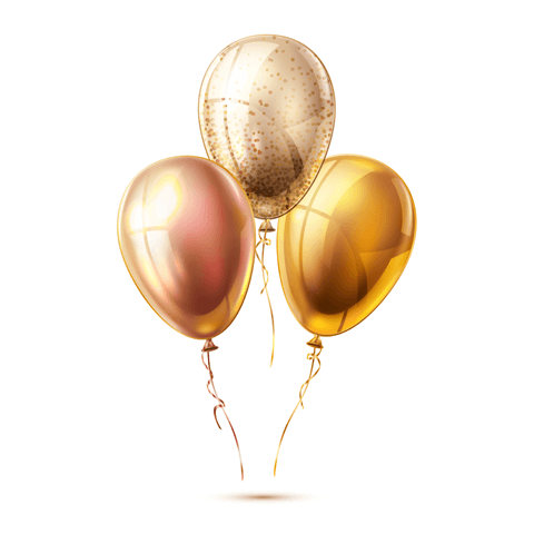 golden wedding balloons