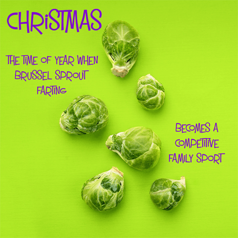 silly christmas brussel sprouts