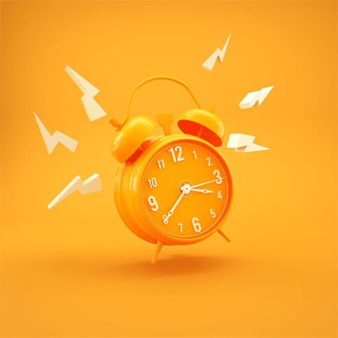 orange alram clock