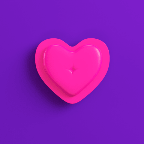pink heart on a purple background