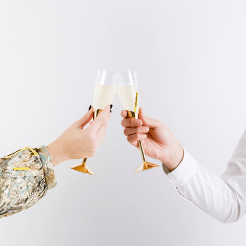 toast with champagne