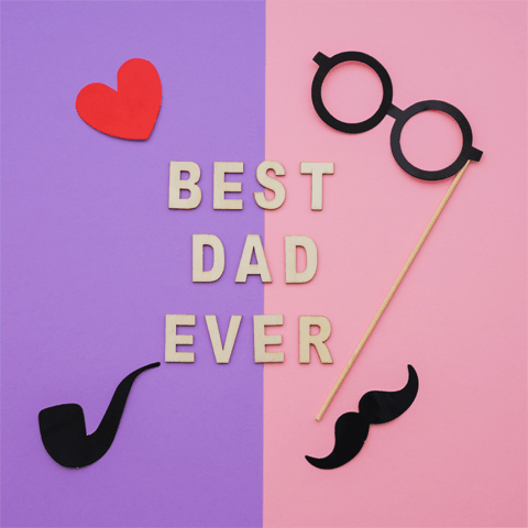 best dad ever message on coloured background