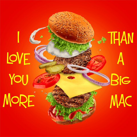 cartoon hamburger big mac