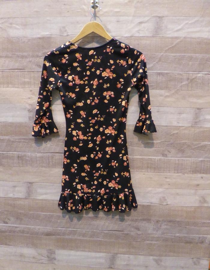 MISGUIDED BLACK AND PINK FLORAL DRESS.JPG 1