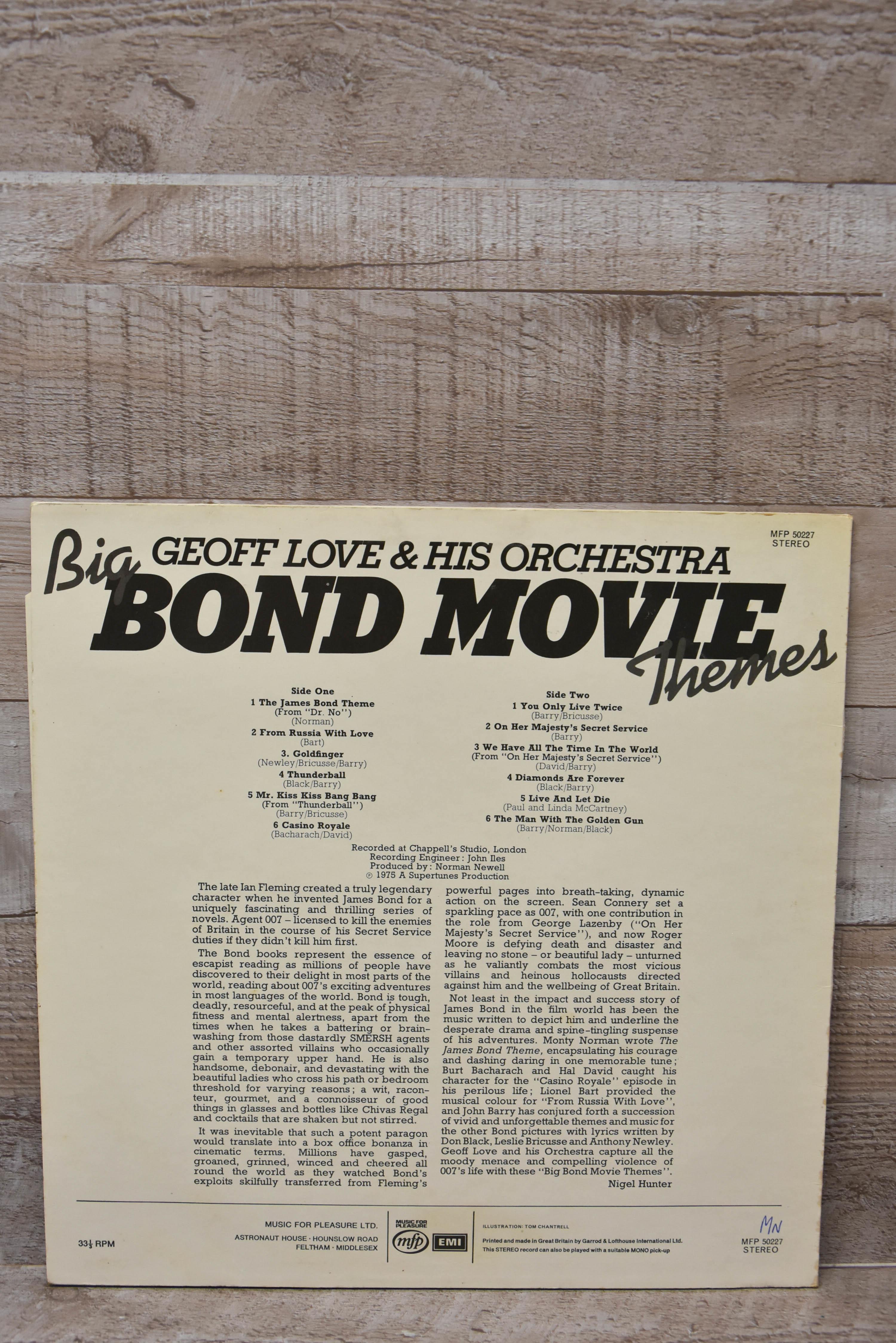 Geoff Love and His Orchestra Big Bond Movie Themes LP-5593