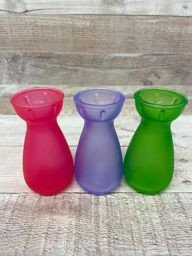 FROSTED GLASS SET OF THREE SMALL COLOURED VASES09-04-2021 at 19.17.02 2.JPG