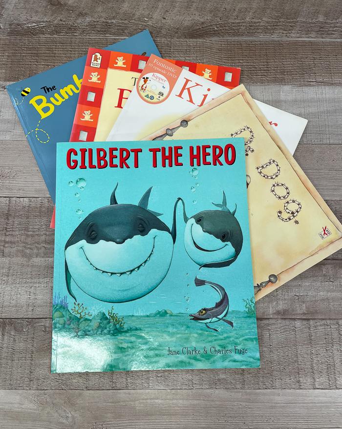 SET OF FIVE CHILDRENS BOOK INCLUDING GILBERT THE HERO