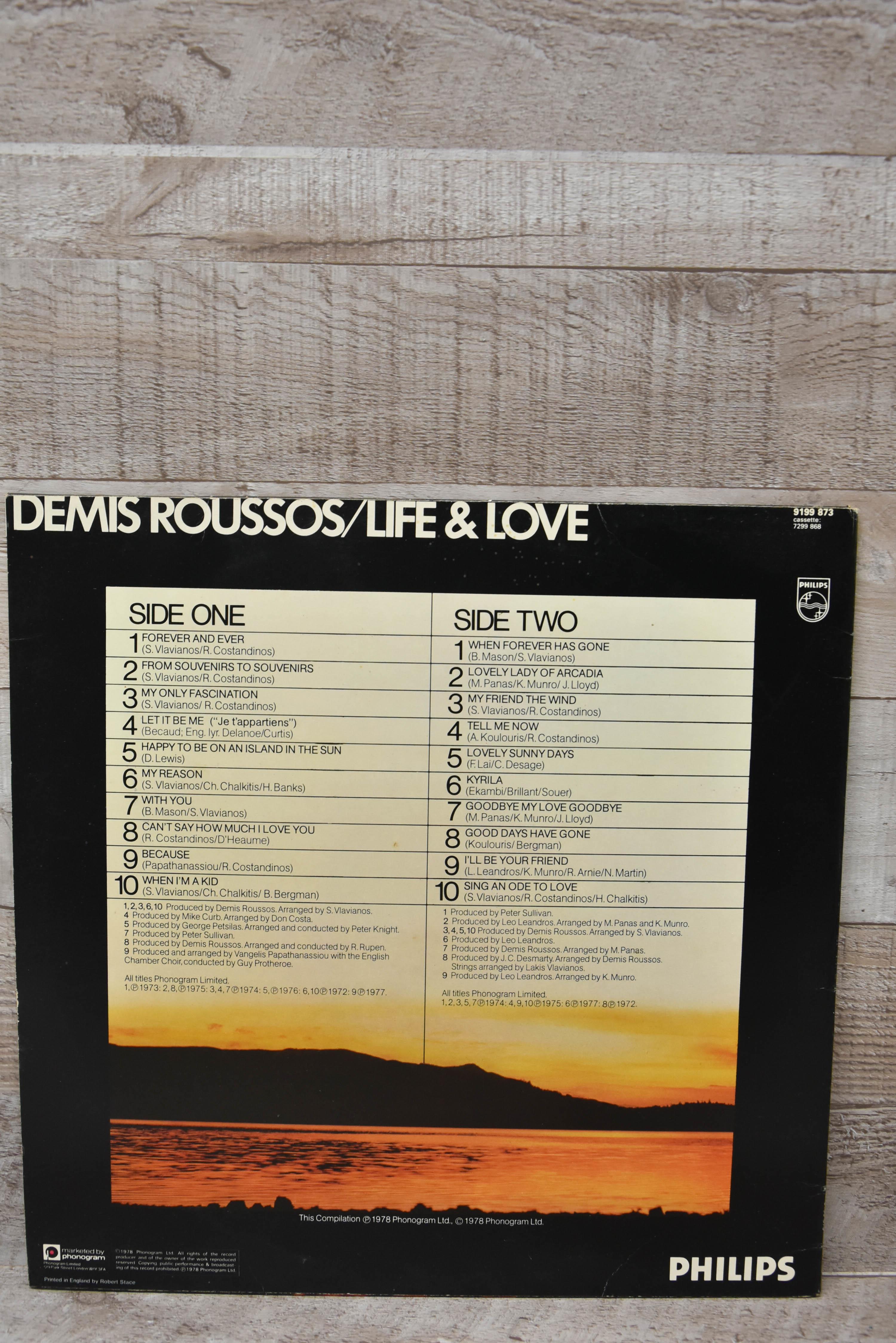 Demis Roussos Life and Love His 20 Greatest Songs LP-5609