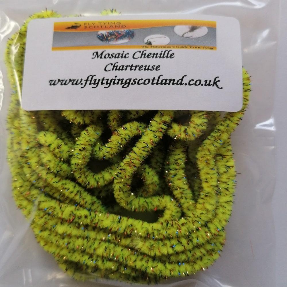 mosaic chenille chartreuse