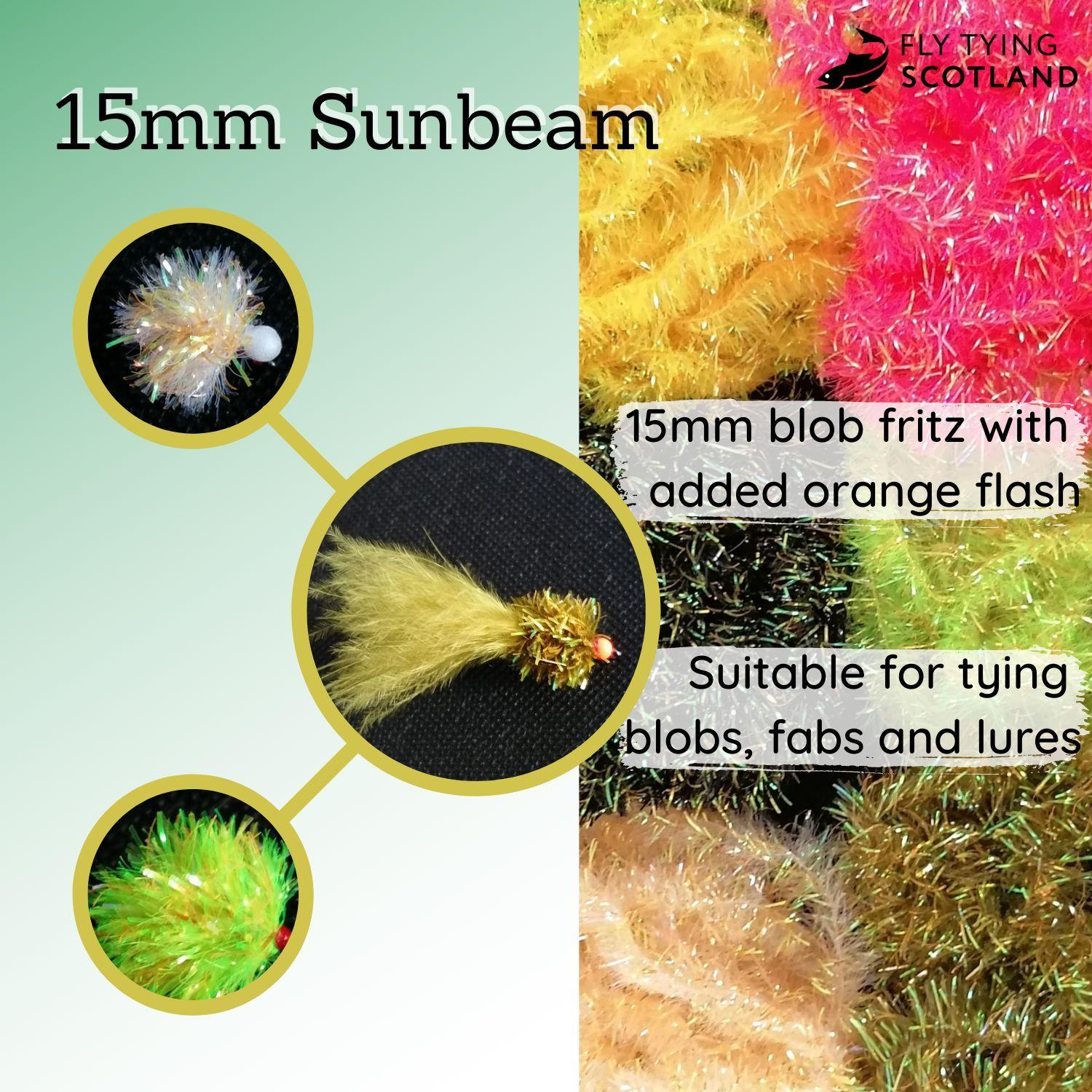 Sunbeam 15mm Blob Fritz Fly Tying Material