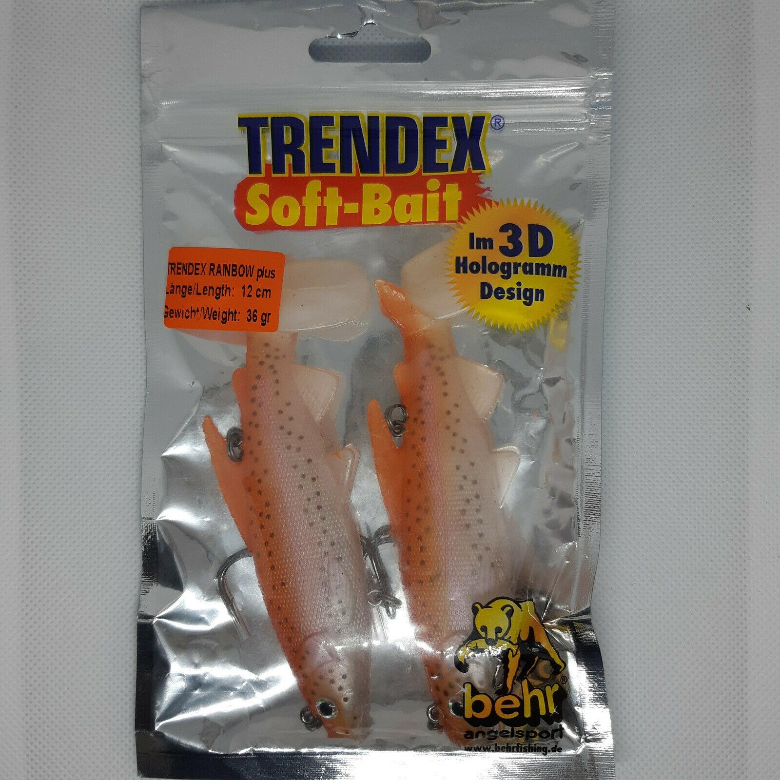 Behr Trendex Soft Bait Lures Pike Perch Trout Pack Of 2 Golden Trout Lures 12cm 36g