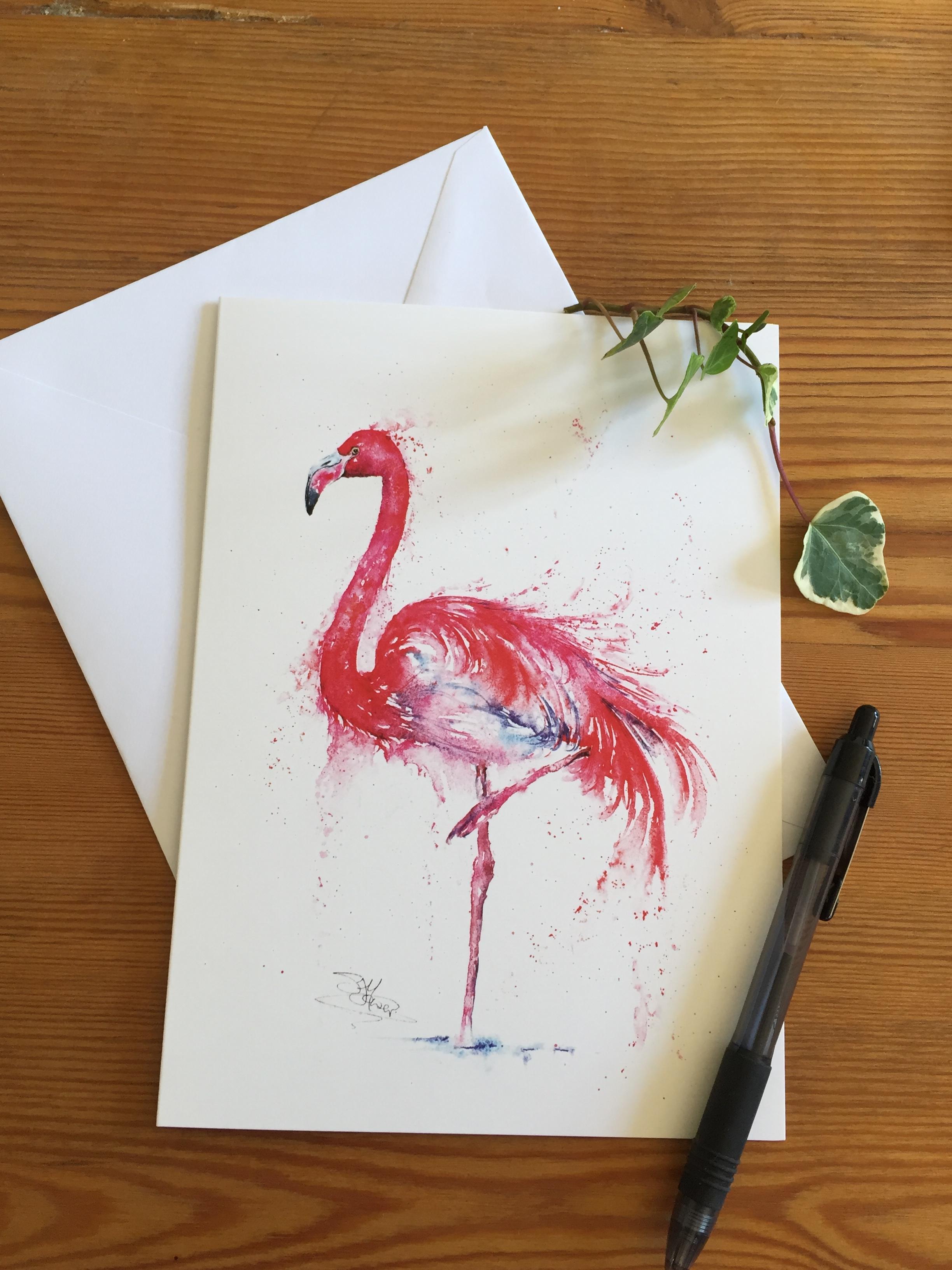flamingo card