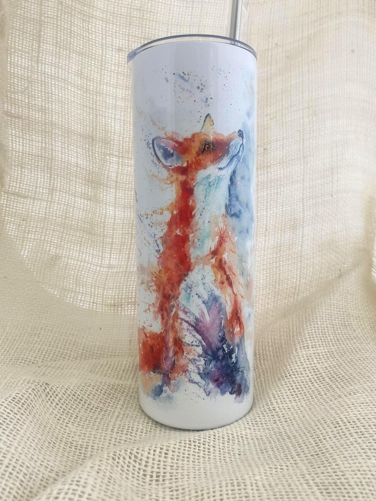 fox cup with straw