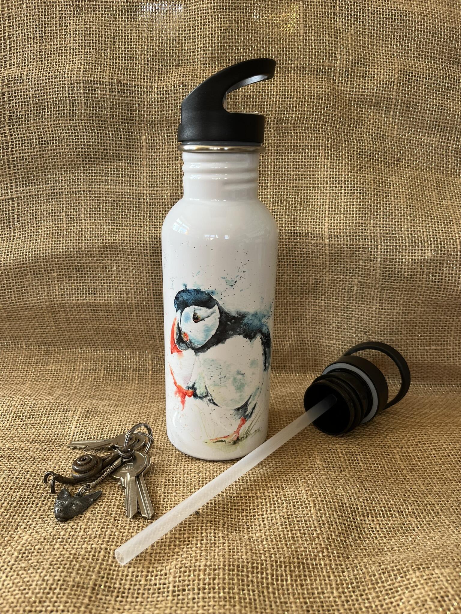 water bottle with straw