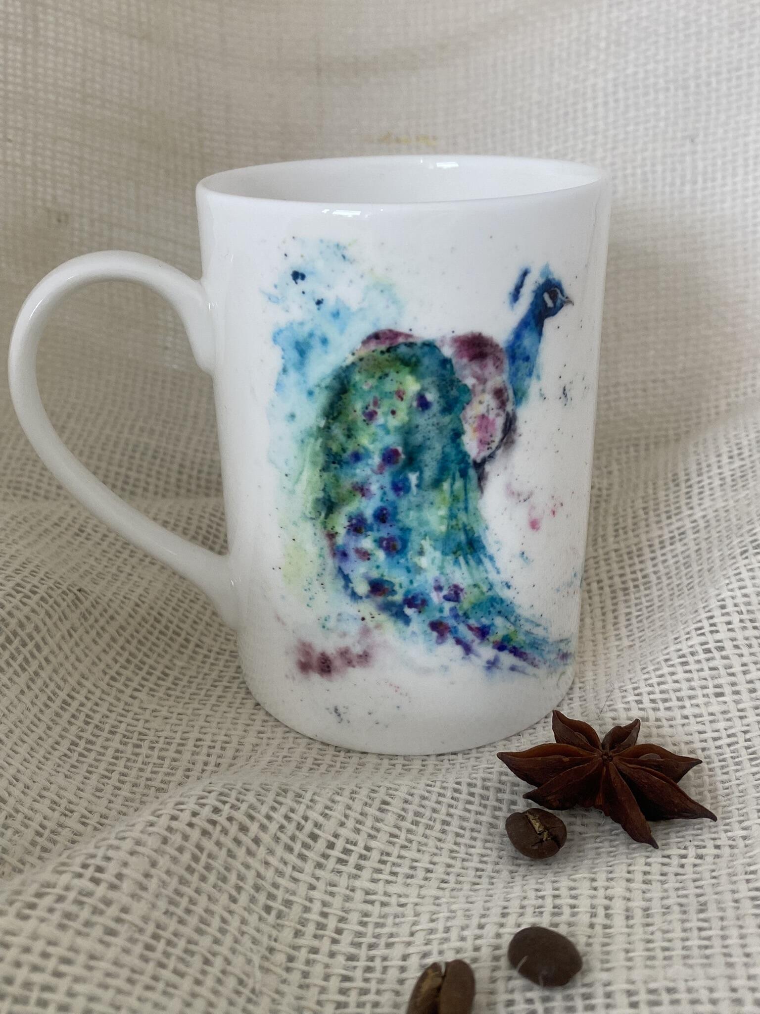 peacock mug