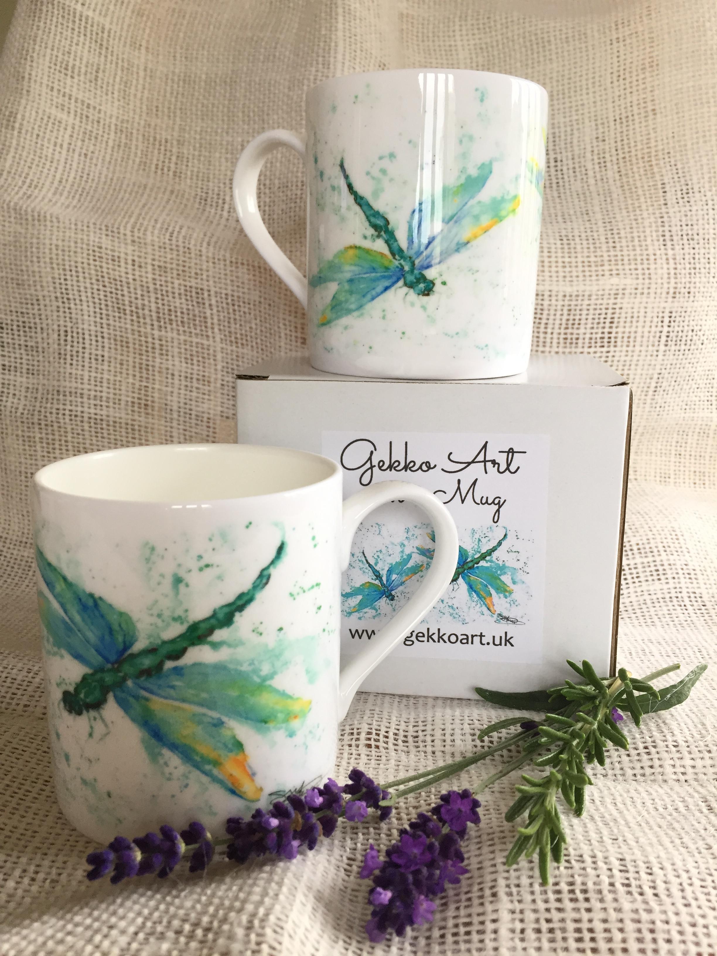 dragonflies china cup