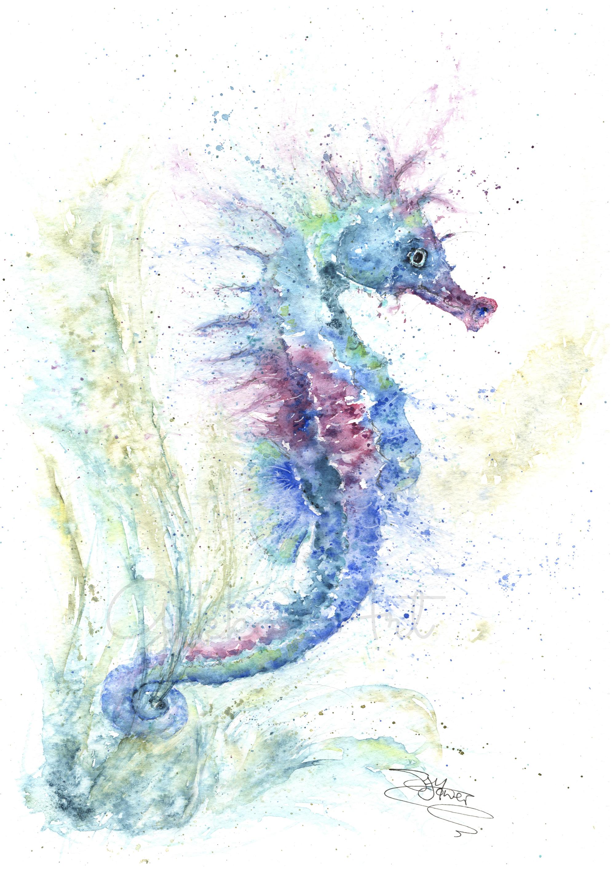 seahorse print