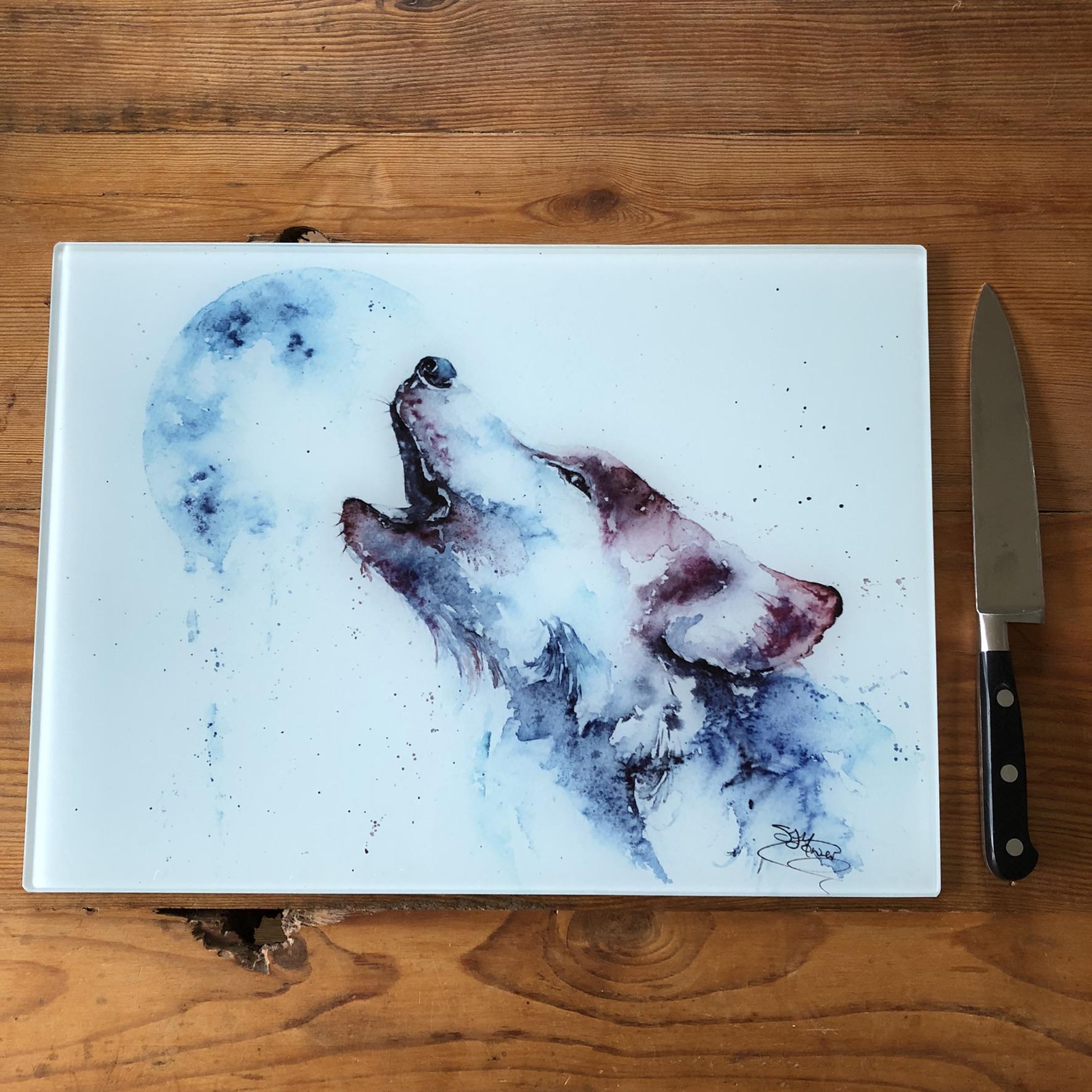 wolf chopping board