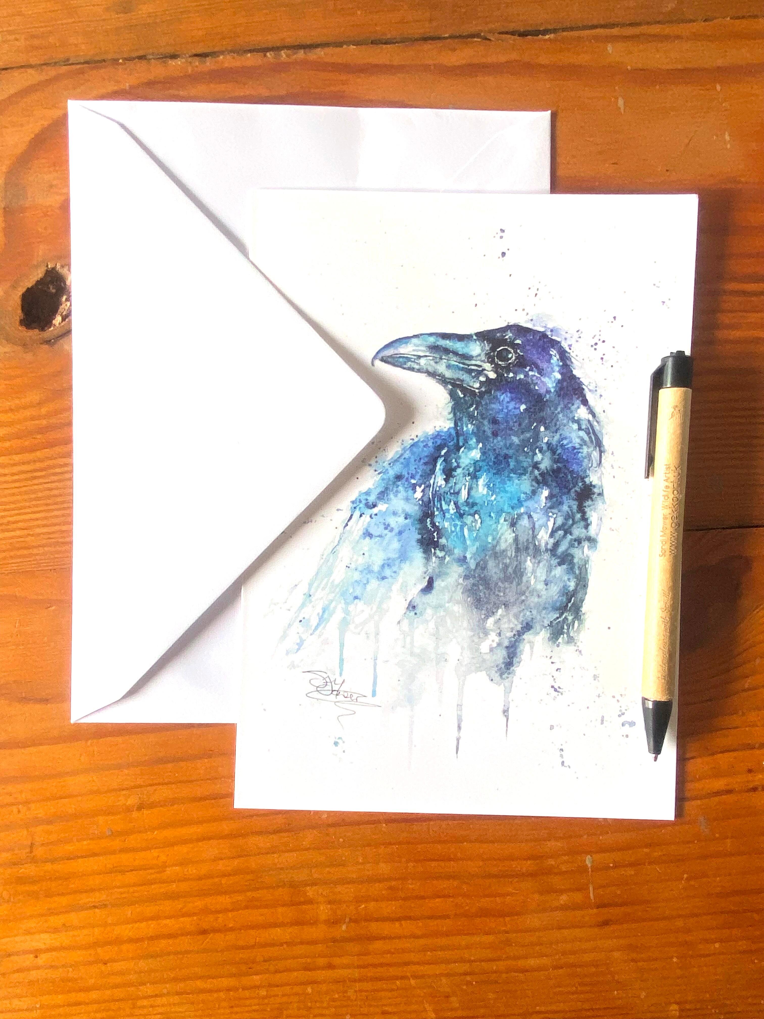 crow greetings card