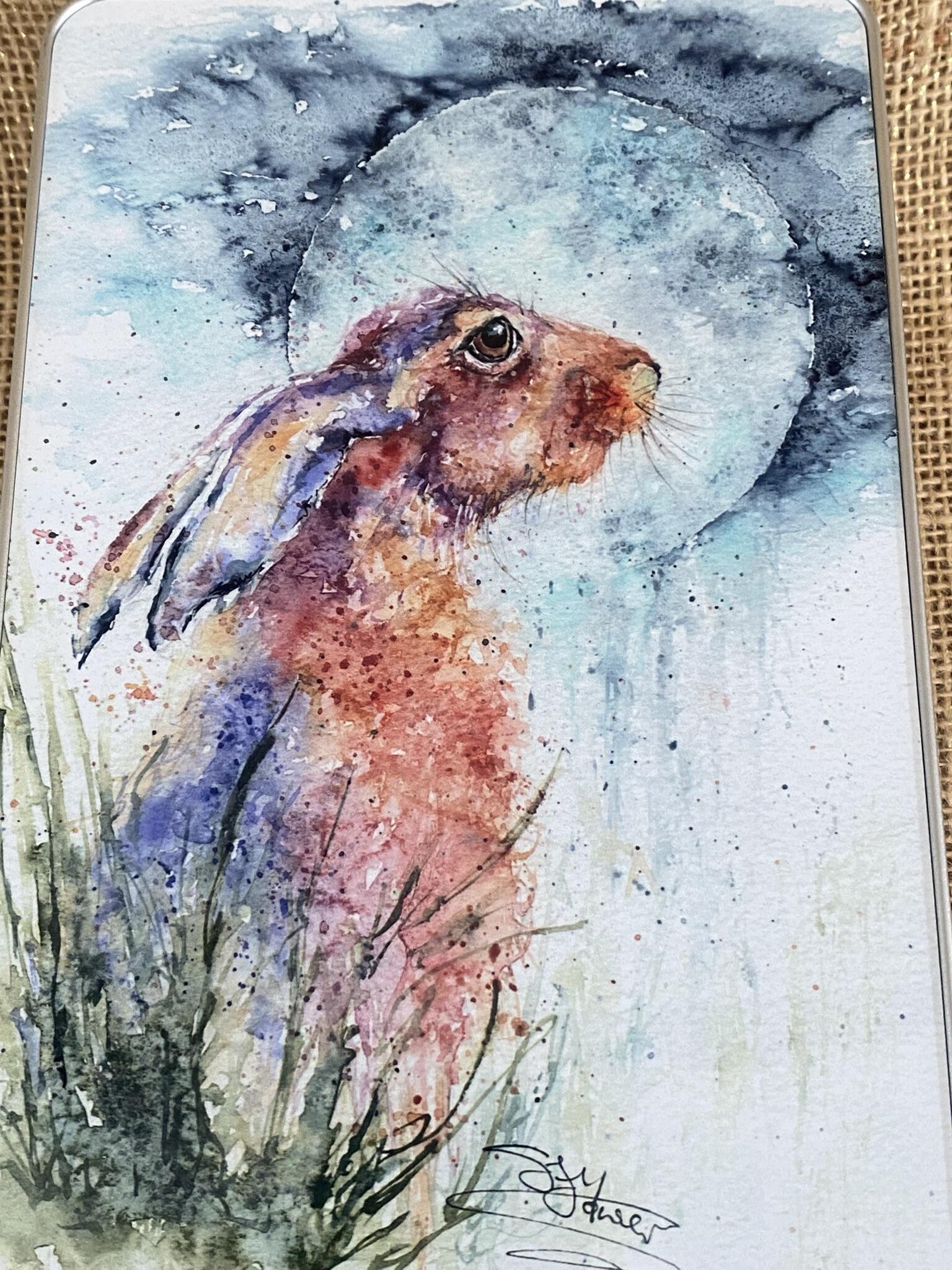 hare watercolour