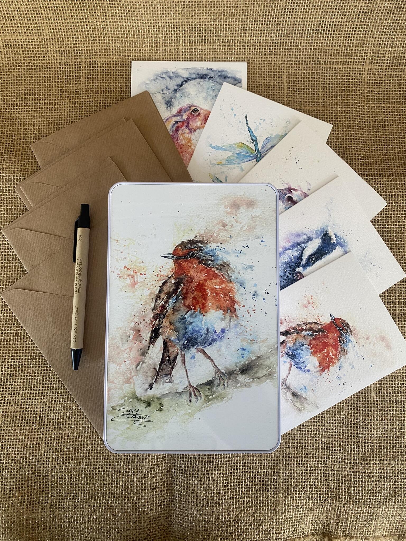 robin tin and cards
