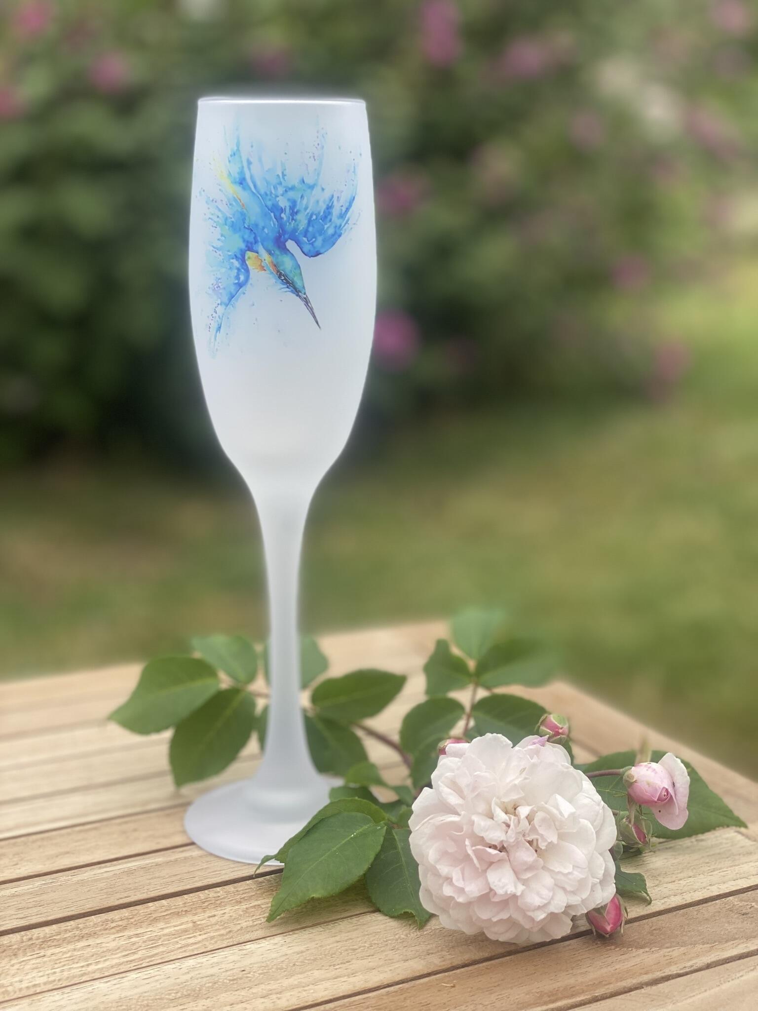 kingfisher champagne flute