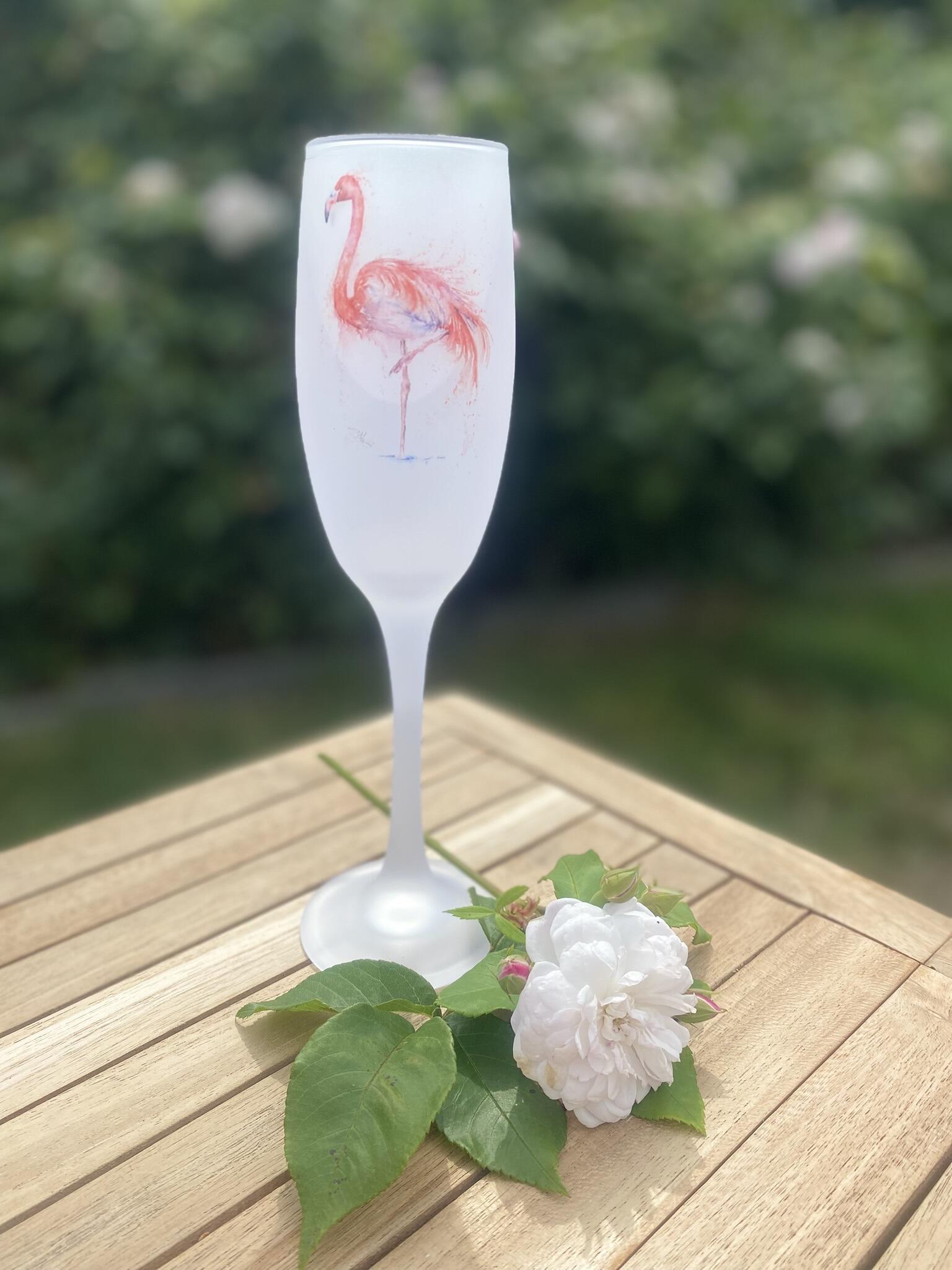 flamingo glass
