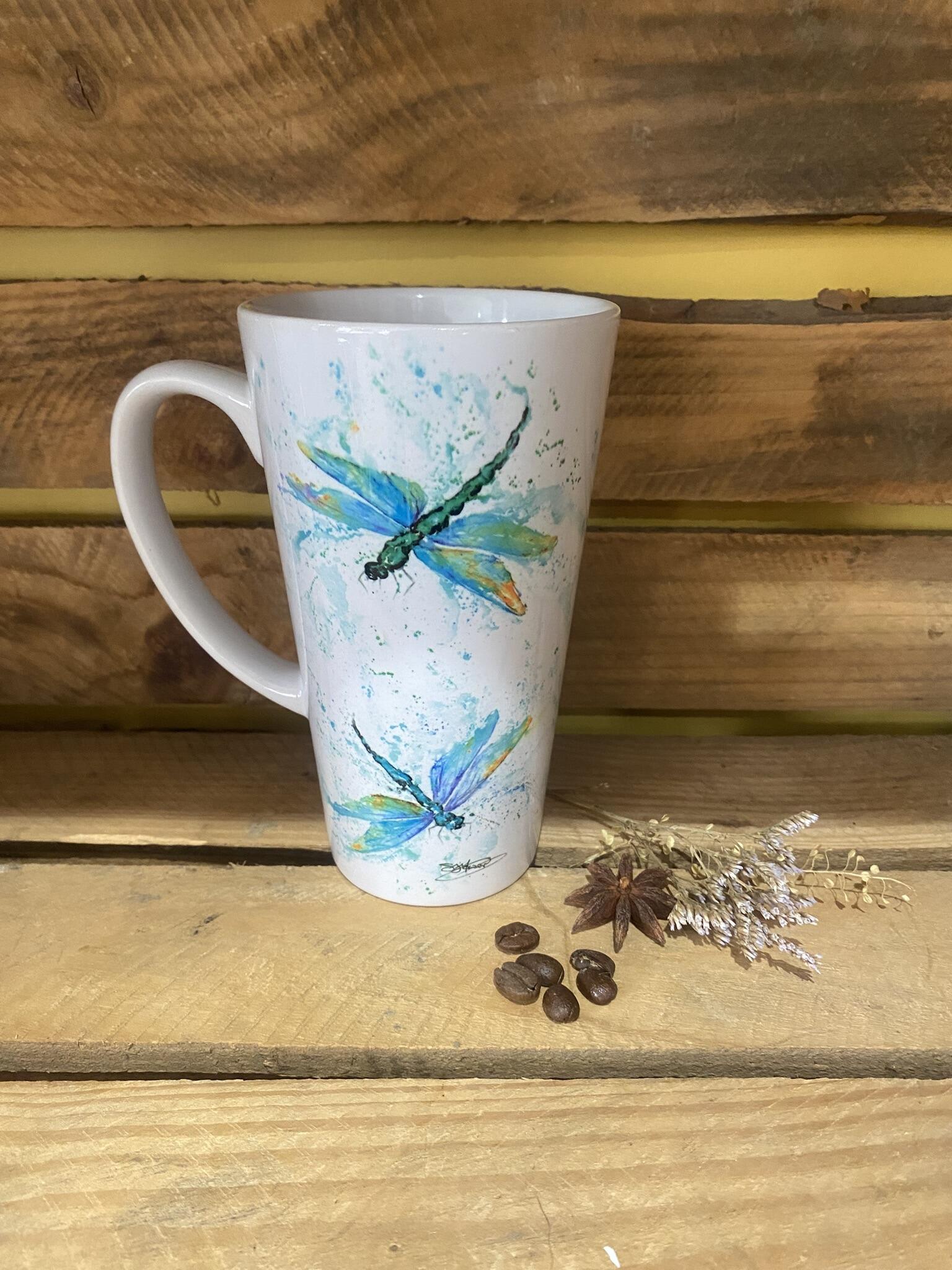 dragonfly latte mug