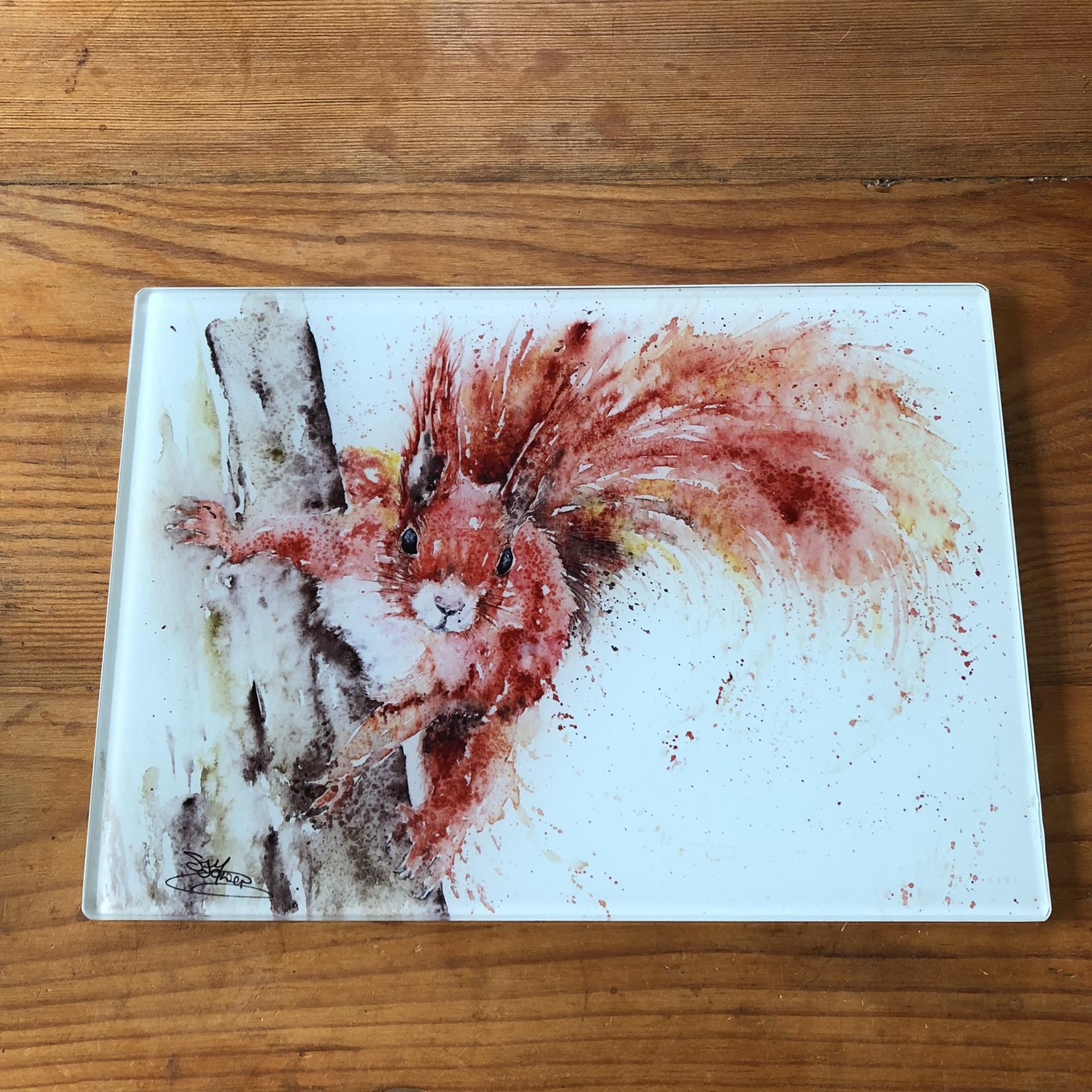 red squirrel table mat