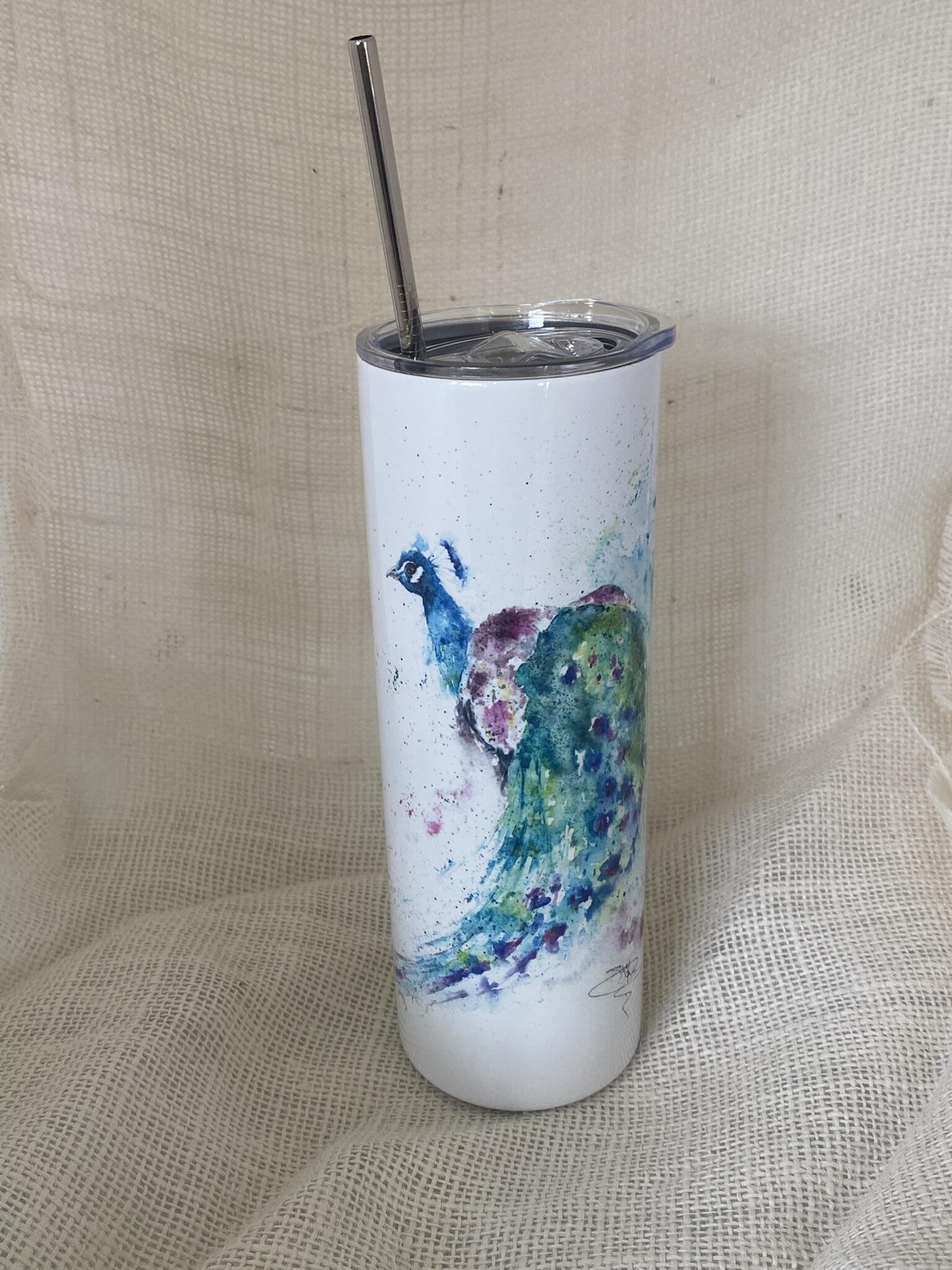 peacock travel mug