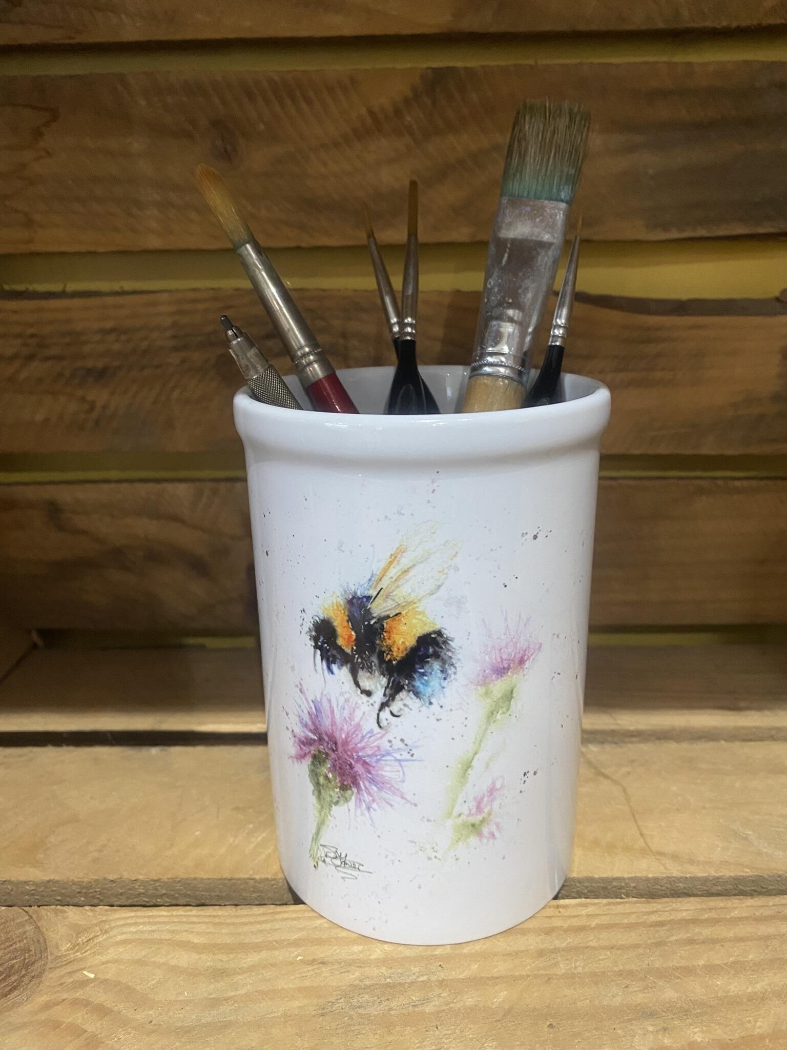 ceramic bee pen pot