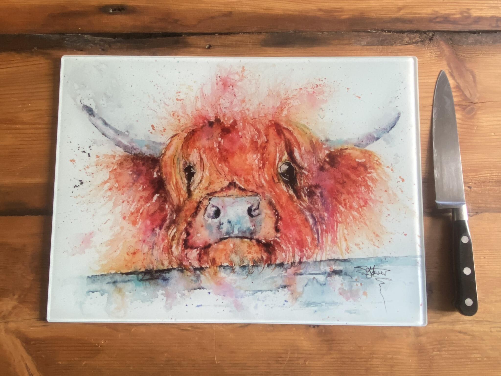highland cow worktop saver