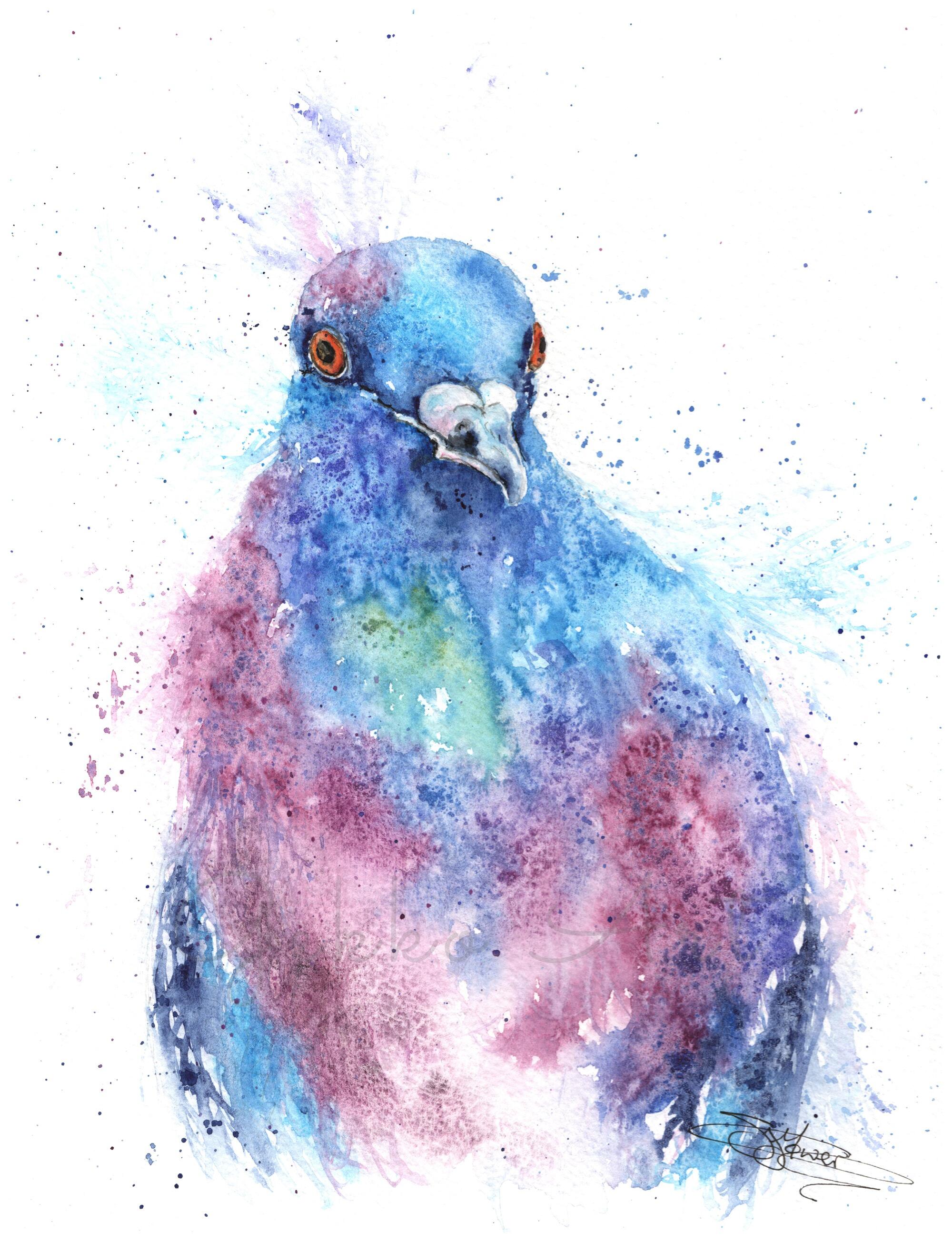 pigeon painting