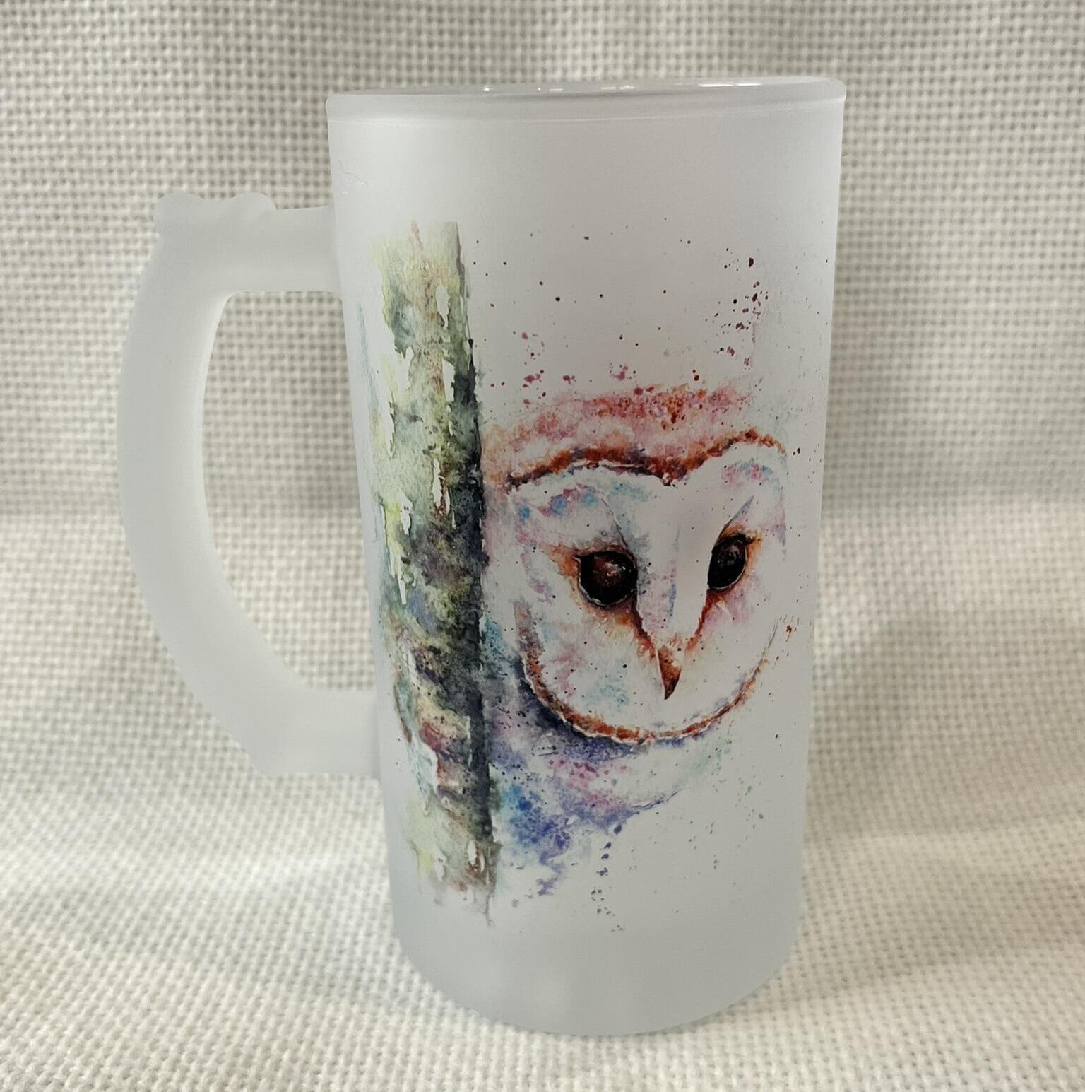 frosted glass tankard