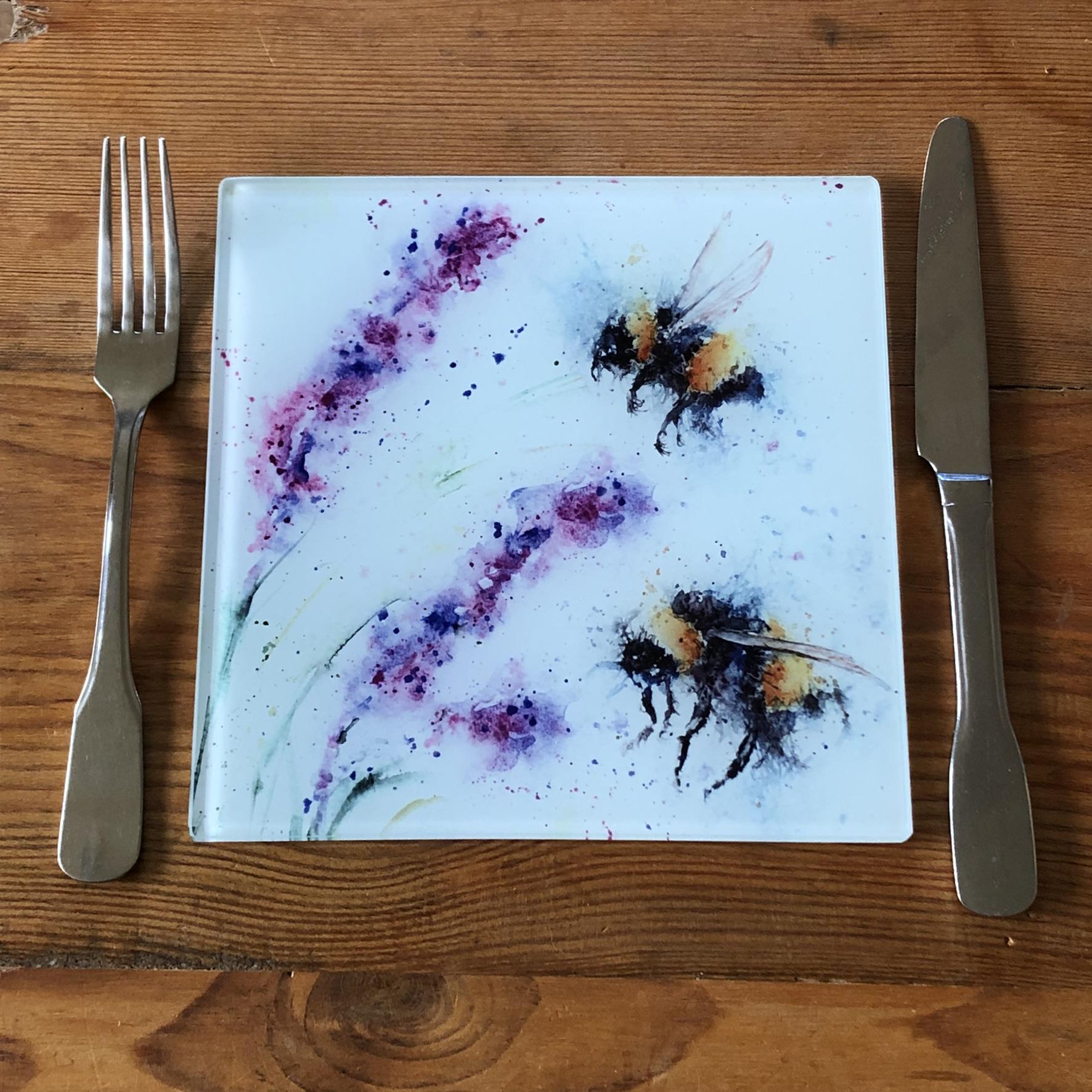 bee and lavender table mat