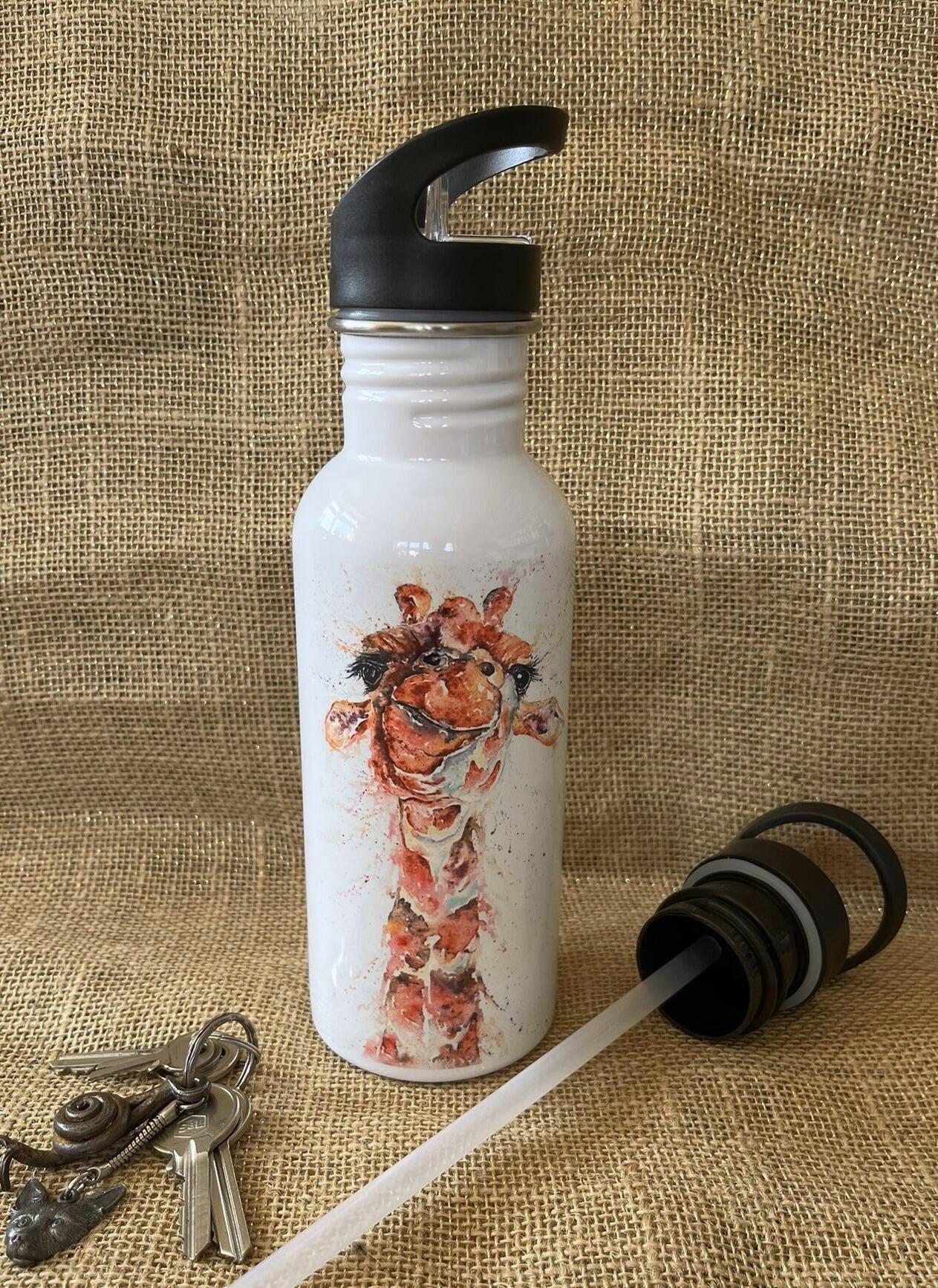 water bottle with straw