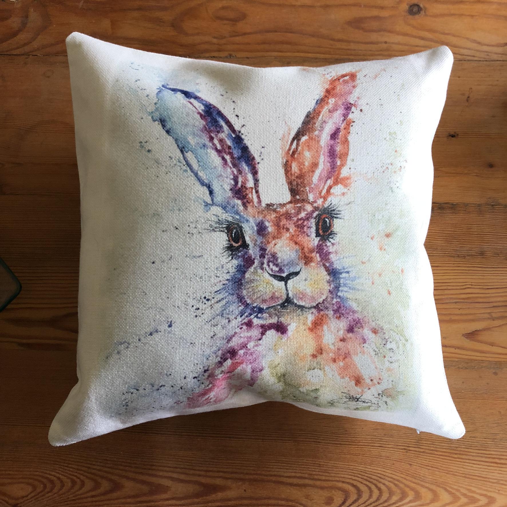 hare cushion cover