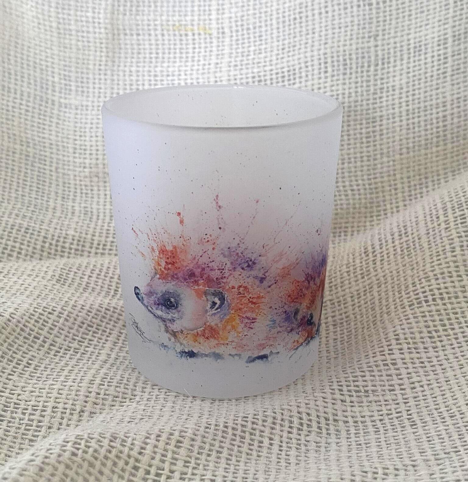 Hedgehogs glass