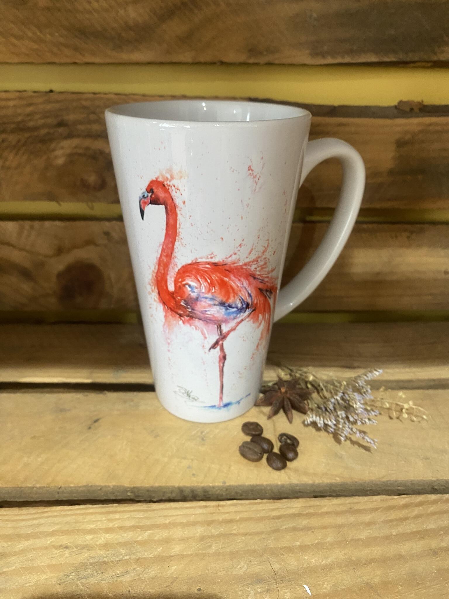 flamingo coffee mug