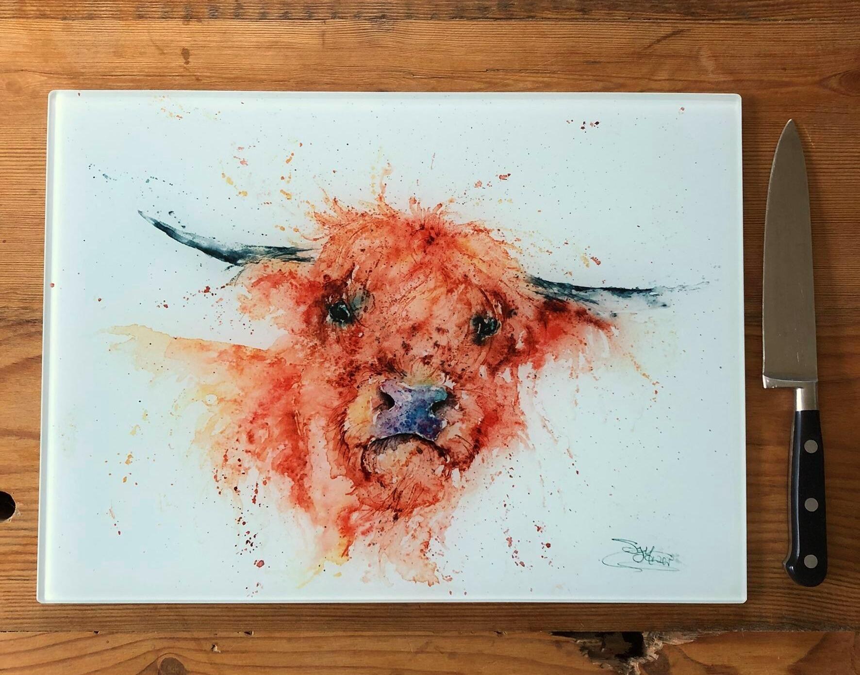 highland cow worktop saver