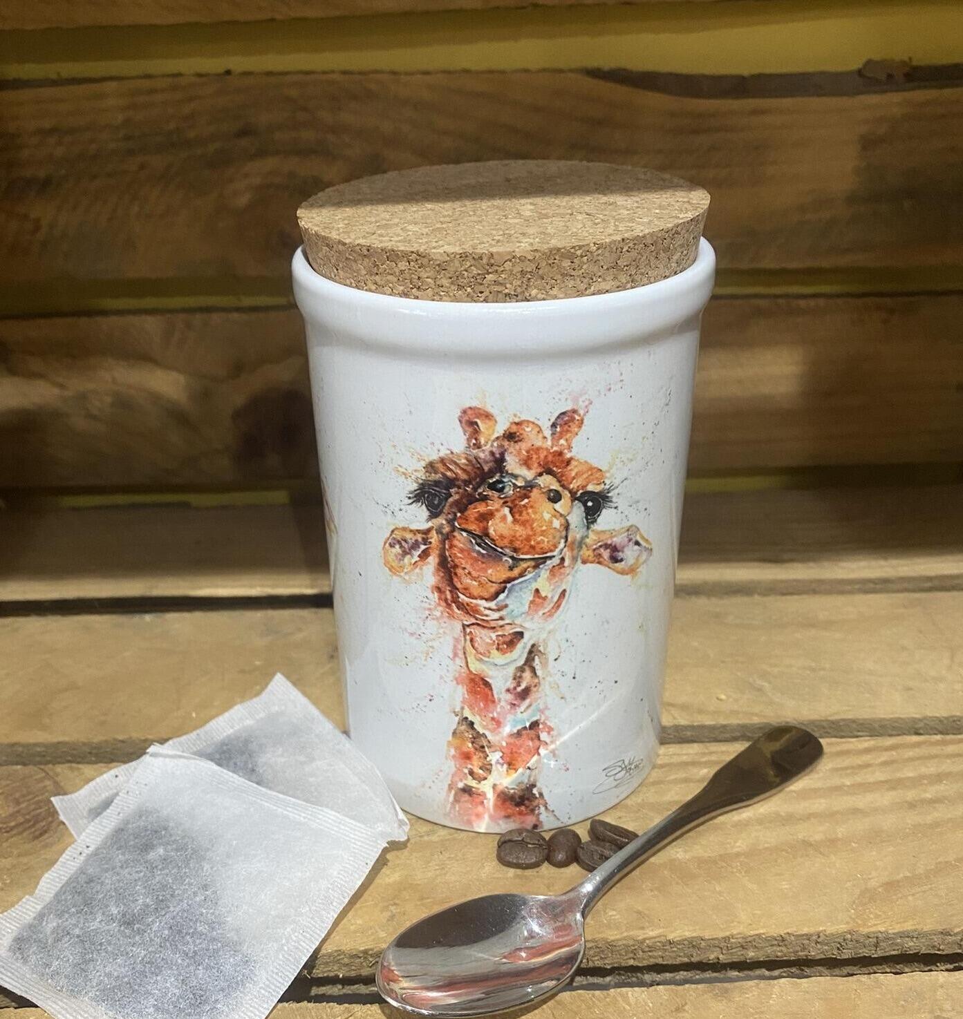 giraffe tea caddy