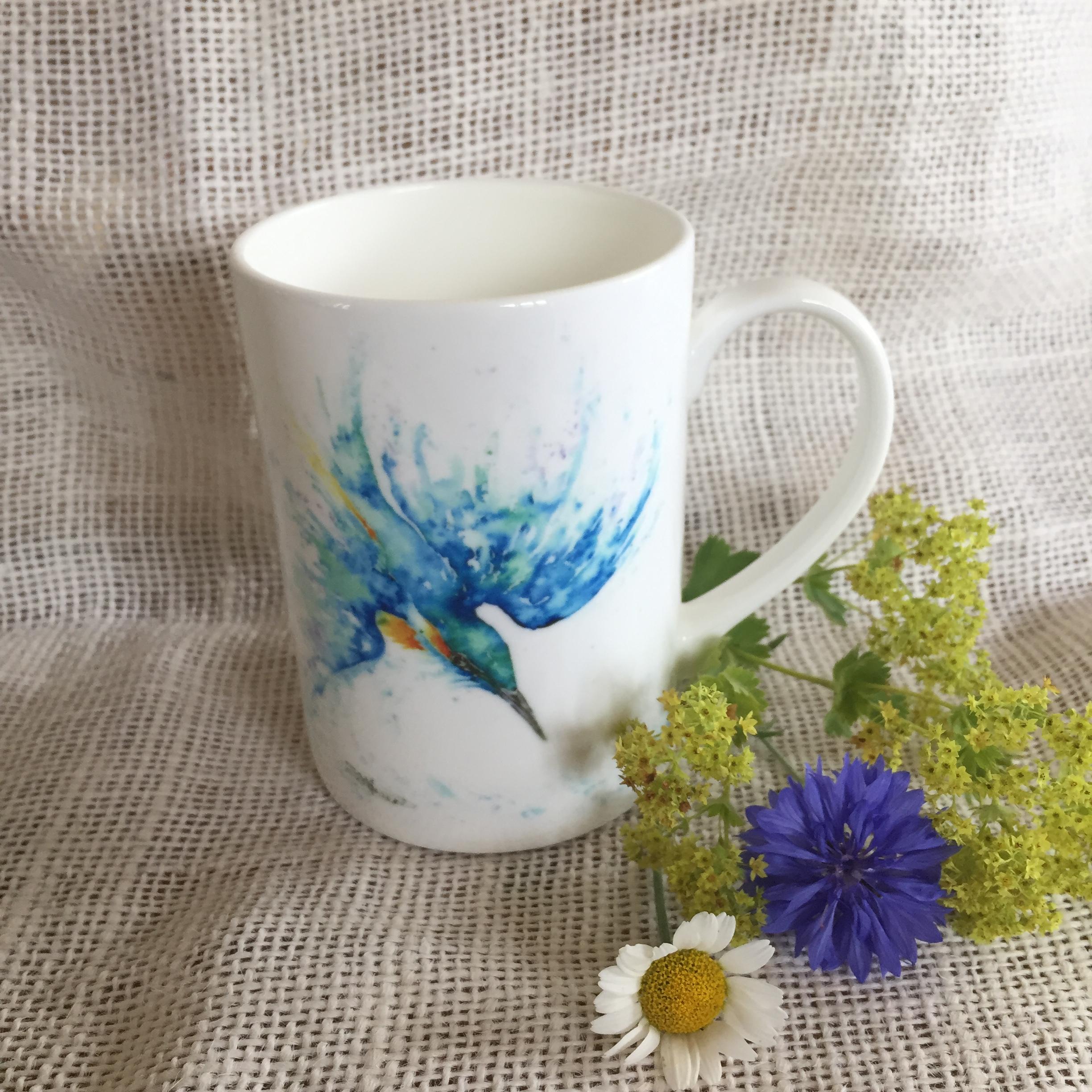 kingfisher bone china mug