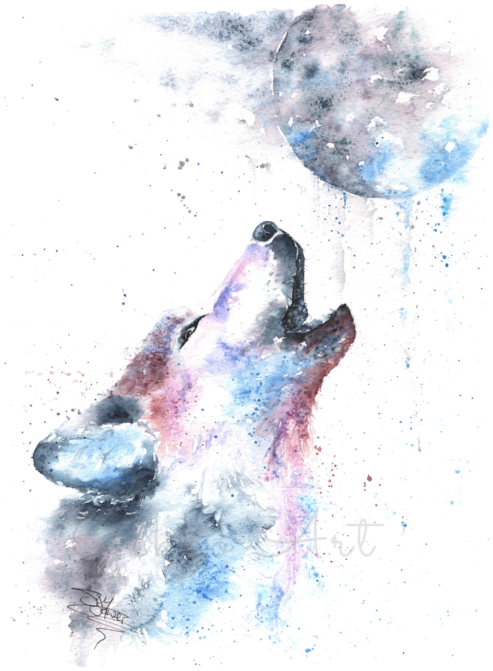 Wolf watercolour