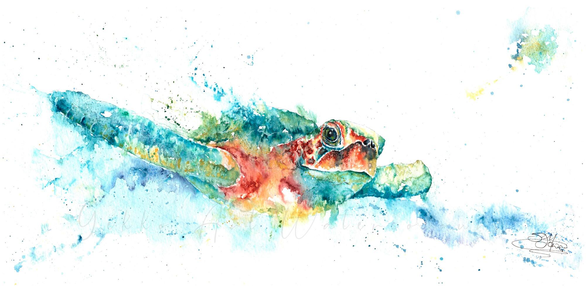 turtle watercolour