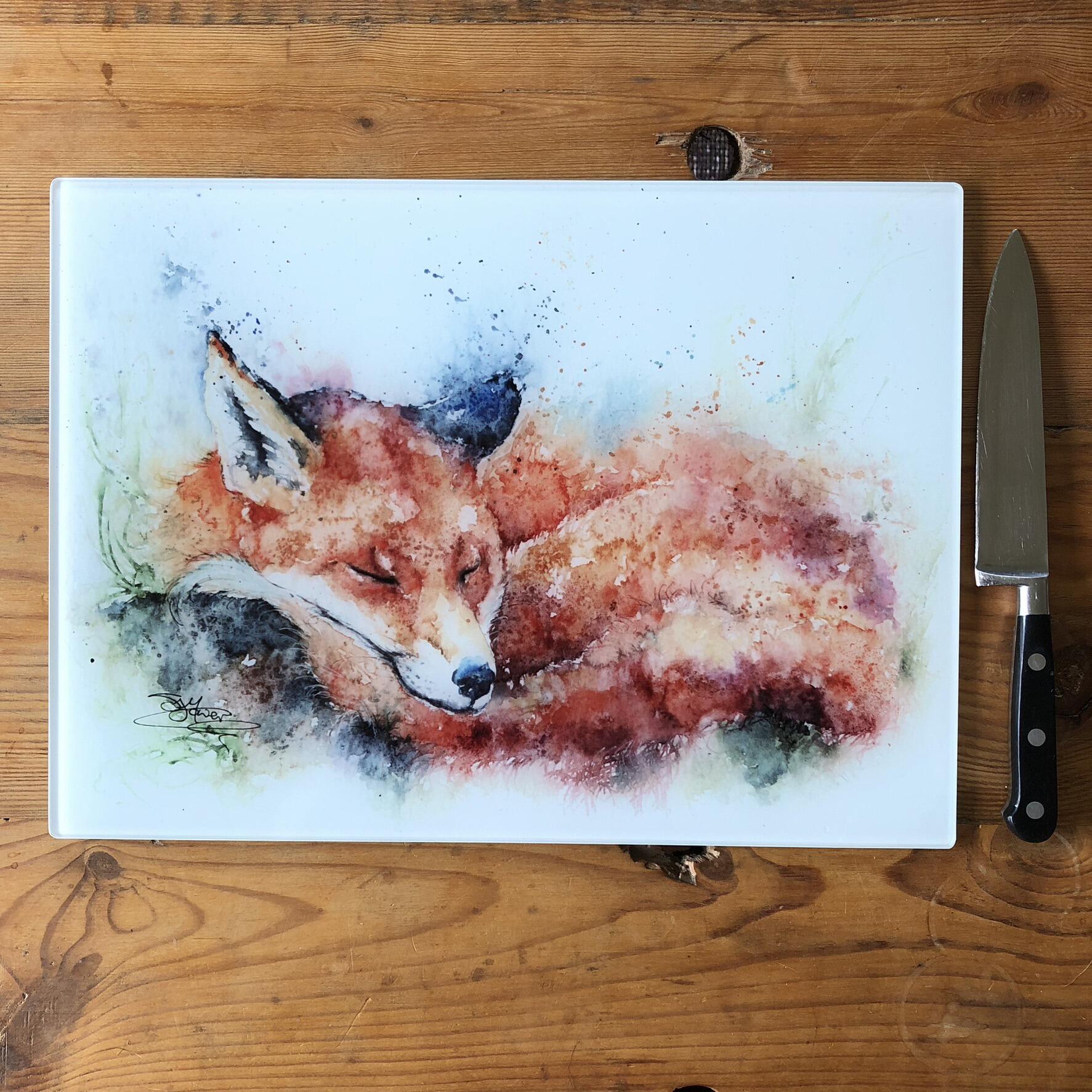 fox chopping board