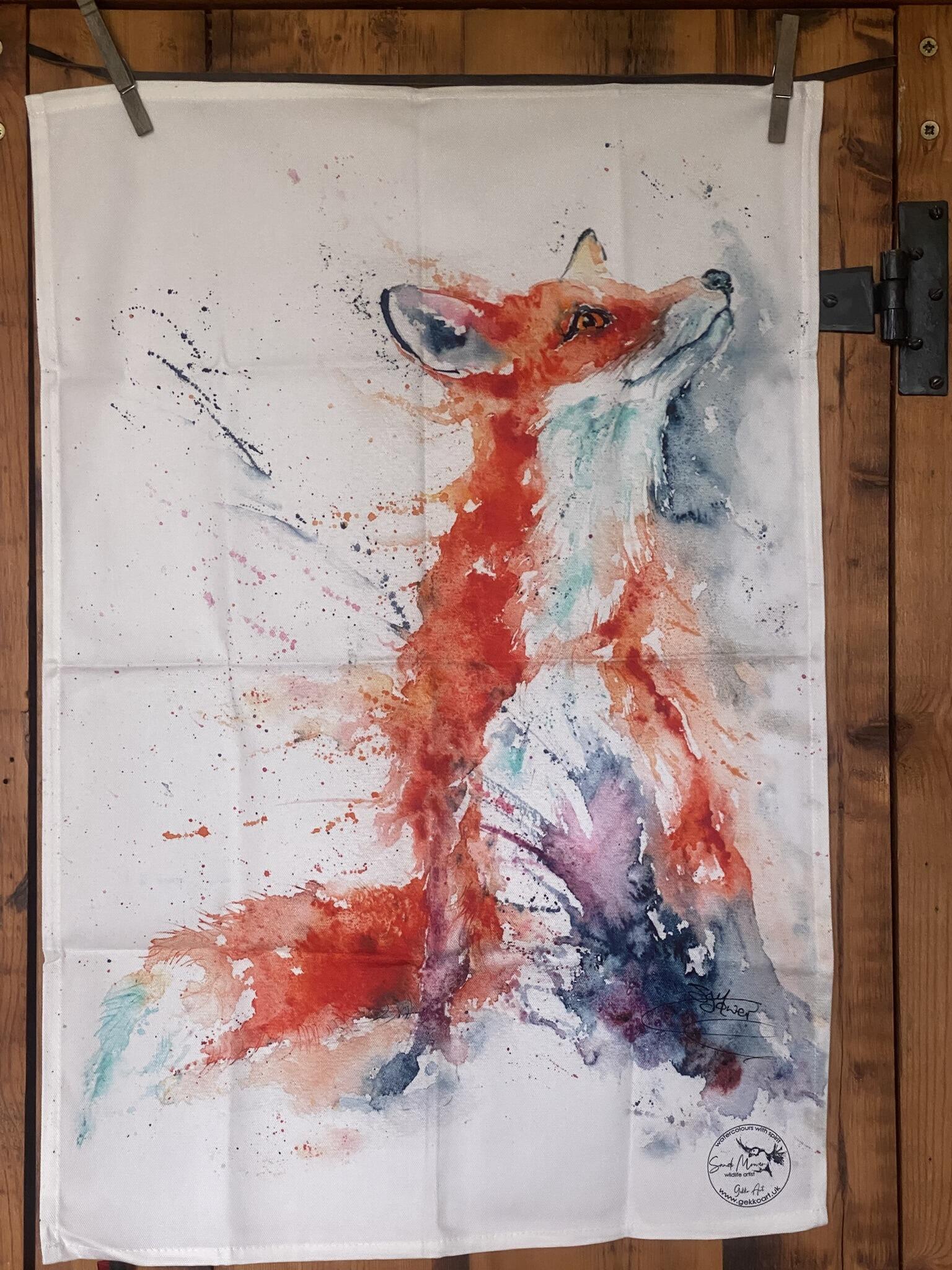 fox tea towel