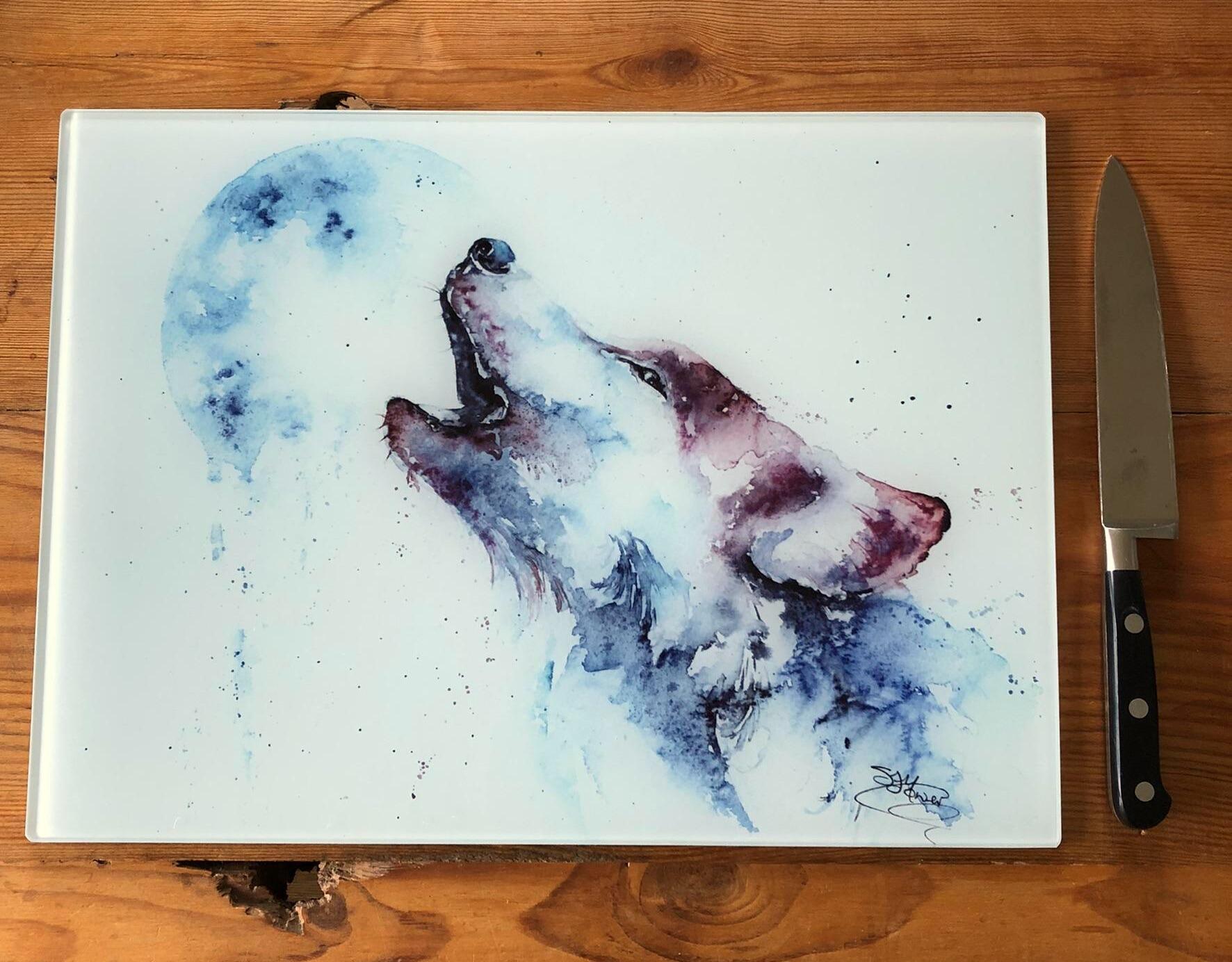 wolf chopping board